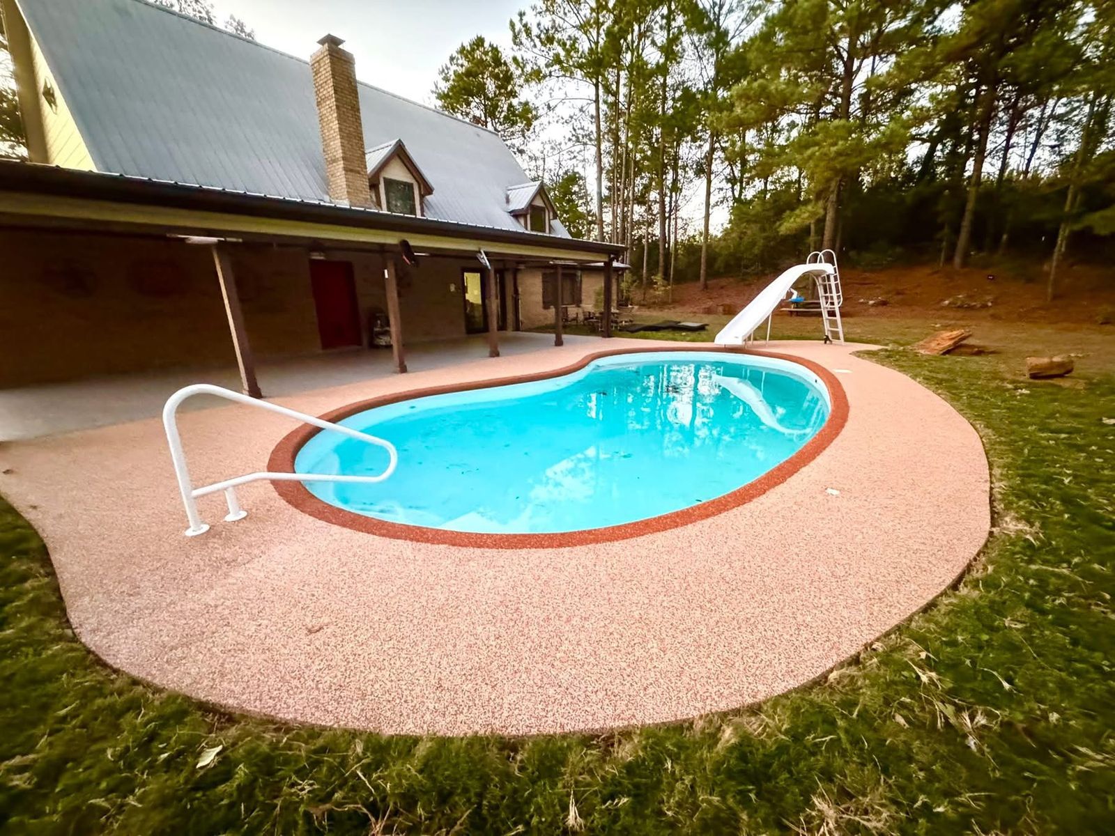 Pro-Flex rubber pool deck surfacing project near Plano, TX